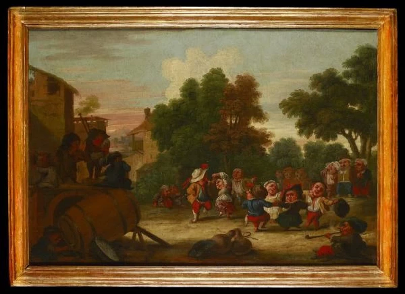  75-Faustino Bocchi-Ballo sull'aia - Palazzo e Giardini Moroni, Bergamo - attribuito